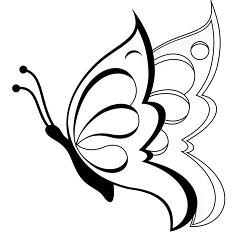 Simple Butterfly Sketch At Explore Collection Of