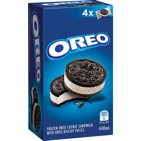 Oreo Ice Cream Cookie Sandwich 4 Pack Woolworths