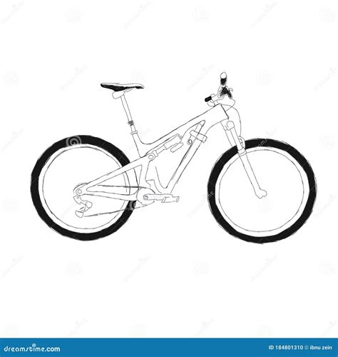 Mountain Bike Sketch Illustration Stock Illustration Illustration Of