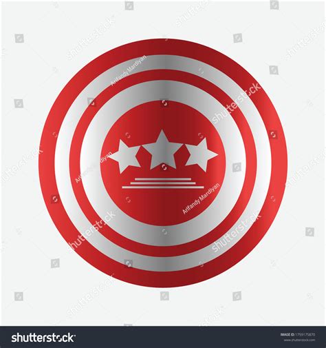 Circle Shield Star Logo Template Inside Stock Vector Royalty Free