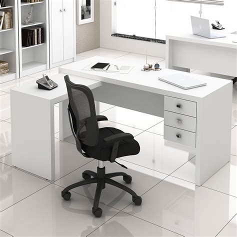Mesa Para Escritório Office Me4106 Branco Tecno Mobili
