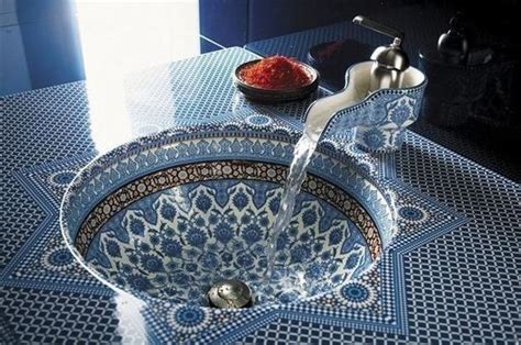 Beautiful Bathroom Sinks Decorated With Mosaic Tiles