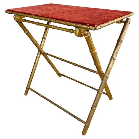 English Bamboo Tea Table With Folding Sides At 1stdibs Table Folding