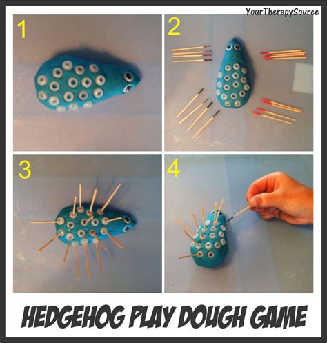 Hedgehog Play Dough Game Your Therapy Source