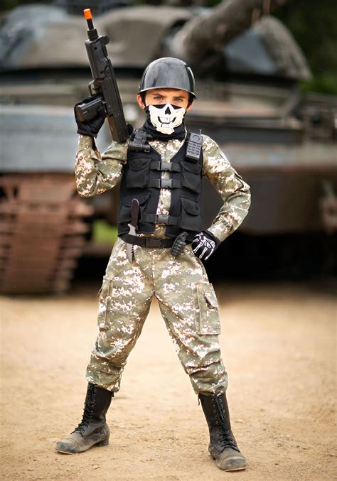 Fantasia De Soldado Infantil Child Battle Soldier Costume