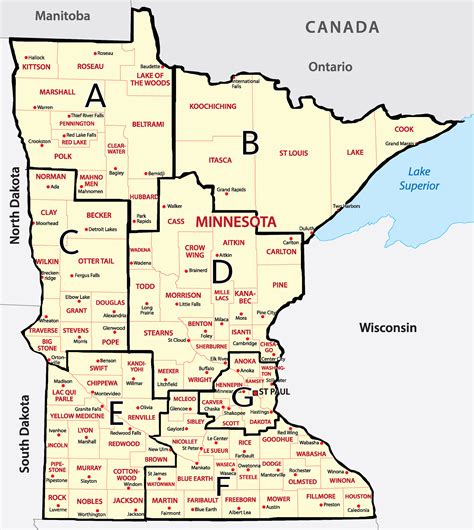 Minneapolis Counties Map