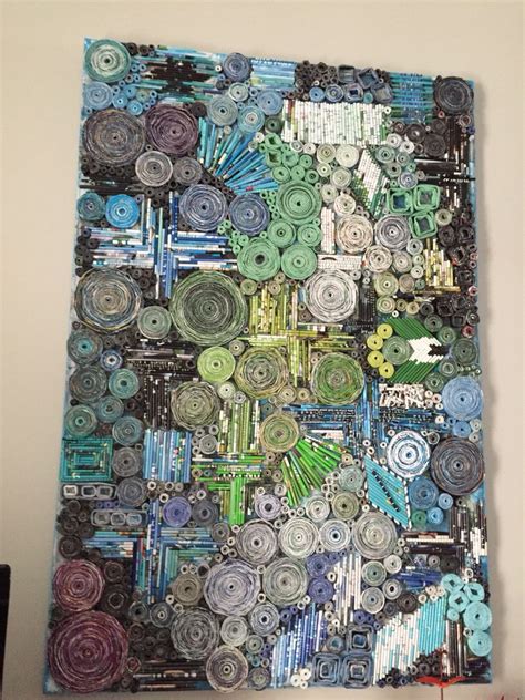 Wall Art 3 Rolled And Coiled Magazines Recycling Is An Art Hand