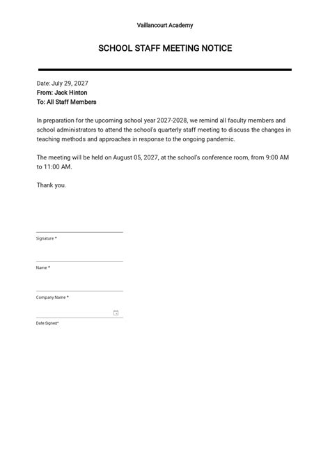9 Free Meeting Notice Templates Edit And Download