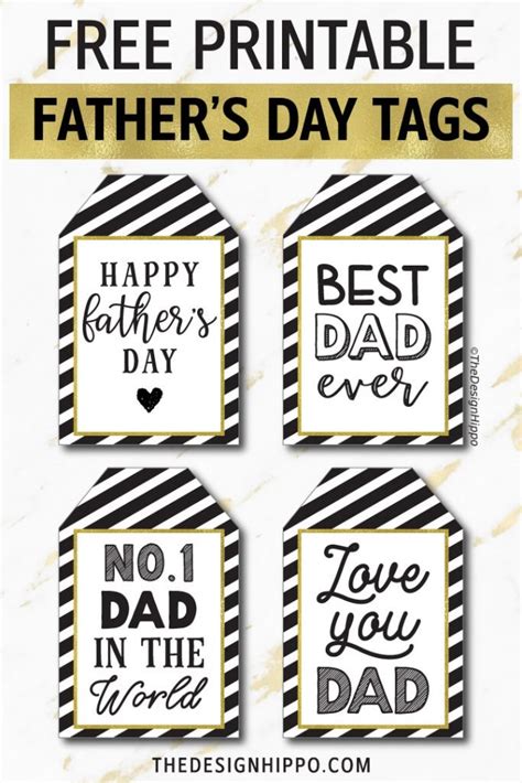 4 Free Fathers Day Printable T Tags