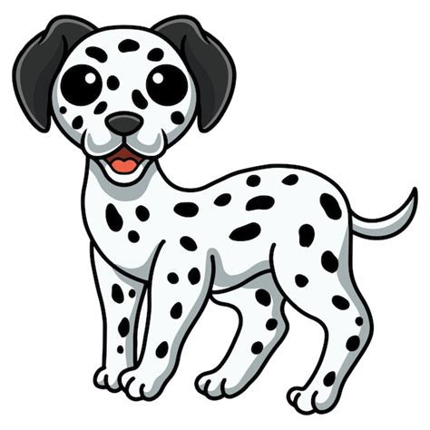 Premium Vector Cute Little Dalmatian Dog Cartoon