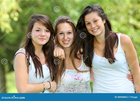 Groupe De Fille D Adolescent Photo Stock Image
