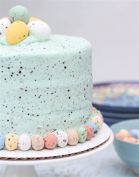 How To Make A Speckled Egg Cake For Easter Sprinkle Of This Soft