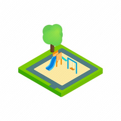Activity Equipment Isometric Outdoor Play Playground Slide Icon