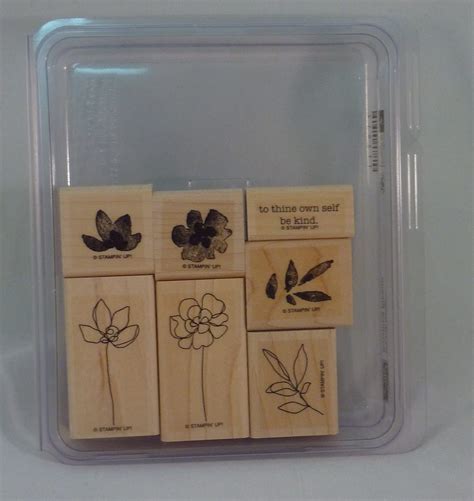 Amazon Com Stampin Up Botanical Blooms Set Of Decorative Rubber Stamps Retired Arts