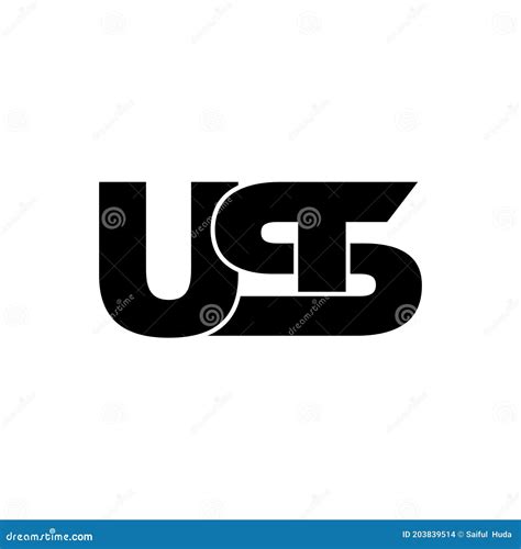 Letter Ust Simple Monogram Logo Icon Design Stock Vector