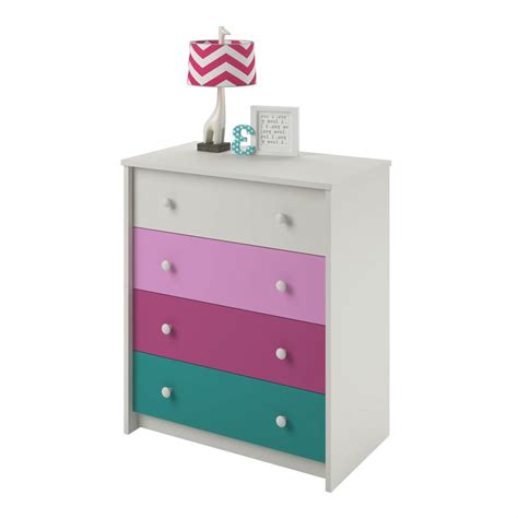 With great styles, colors, and finishes to choose from, you'll find a perfect fit for your kids' rooms. Kids Girls Bedroom 4-Drawer Dresser in White Pink Raspberry Turquoise-Bedroom > Nightstand and ...