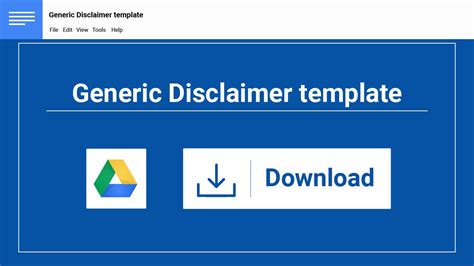 The education edition of google apps is equipped with all necessary tools for communication, collaboration, documentation, storage, sharing, learning and. Generic Disclaimer Template | Policy template, Templates ...