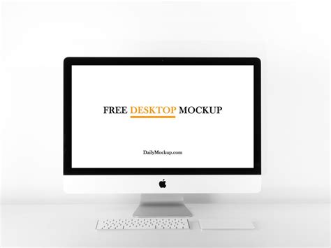 Imac Desktop Mockup Psd Template Mockups Design