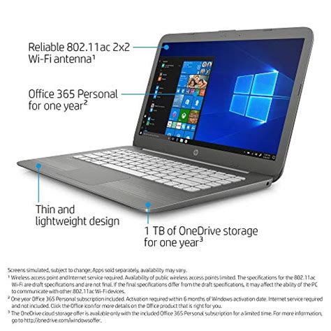 Hp Stream 14 Inch Laptop Intel Celeron N3060 Processor 4 Gb Sdram