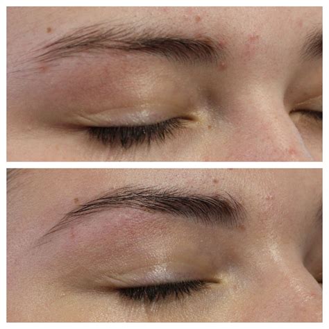 Before And After Brow Shape And Tint Brow Shaping Microblading Brows