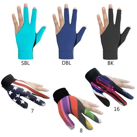 Pool Gloves Billiards Left Right Hand 3 Fingers Breathable Billiards