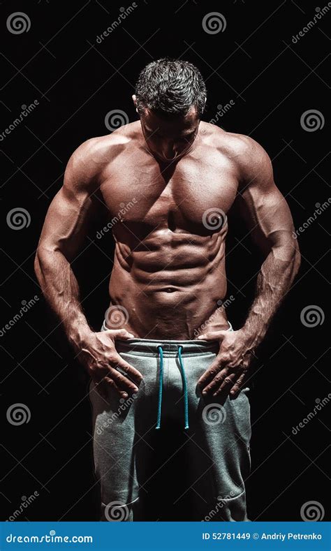 Naked Very Muscular Man Powerpoint Template Naked Very Muscular Man