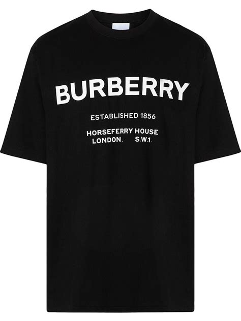 Burberry Logo Print Cotton Jersey T Shirt In Black For Men Save 19