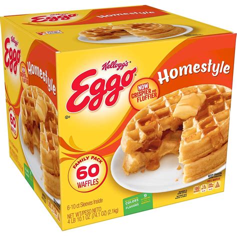 Buy Evaxo Eggo Homestyle Waffles Frozen 60 Waffles Online At Lowest
