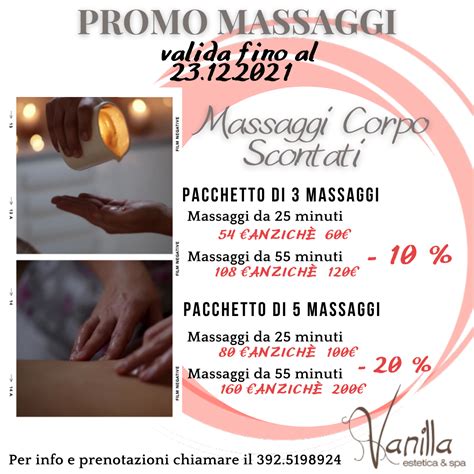 promo massaggi centro estetica vanilla