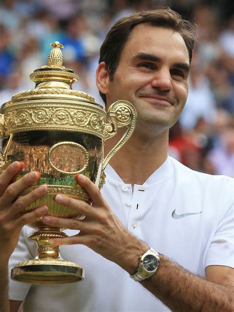 Roger federer takes the wimbledon trophy back to switzerland as he enjoys break after sealing roger federer snaps famous wimbledon trophy amid a stunning swiss backdrop the trophy is a smaller replica of the original, which always stays at wimbledon Why is there a pineapple on the Wimbledon trophy? Reason revealed | Tennis | Sport | Express.co.uk