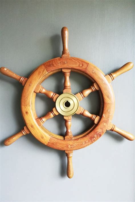 White ship wheel wooden wall plaque bed bath beyond. Faux Ship Wheel Wooden Ship Wheel Home Office Decor | Etsy | Wooden ship, Wooden, House warming ...