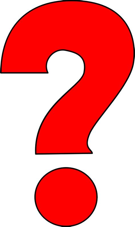 Slightly Styled Question Mark Red Openclipart