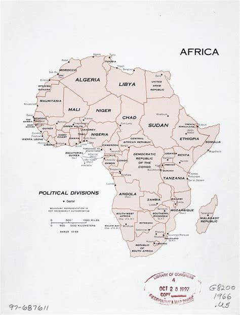 Large Detailed Political Divisions Map Of Africa With Marks Of Capitals