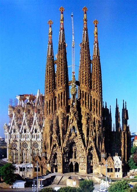 Templo Expiatório Da Sagrada Família Barcelona Fachada Do Nascimento
