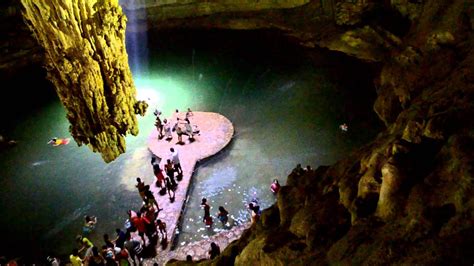 Cancun Stunning Cave Swimming Pool Near Chicken Pizza Temple Youtube