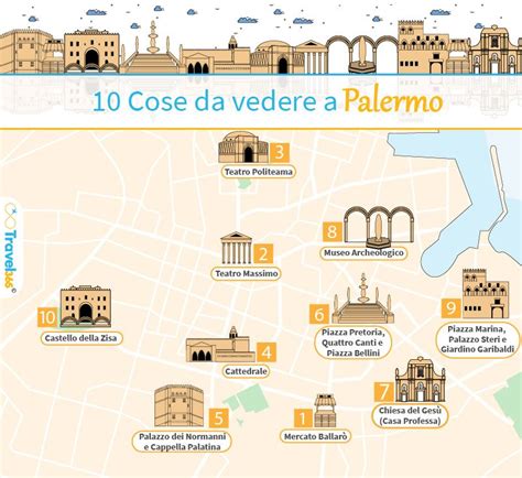 Mappa 10 Cose Da Vedere Assolutamente A Palermo Palermo Palermo