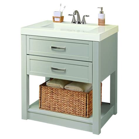 Make the most of your bathroom renovation by installing a new bathroom vanity. Shop Style Selections Annabeth 30-in Vanity with White ...