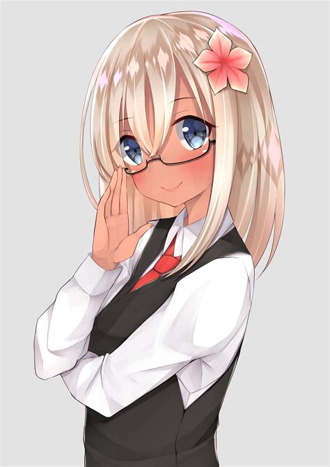 Anime Girl With Glasses And Braids