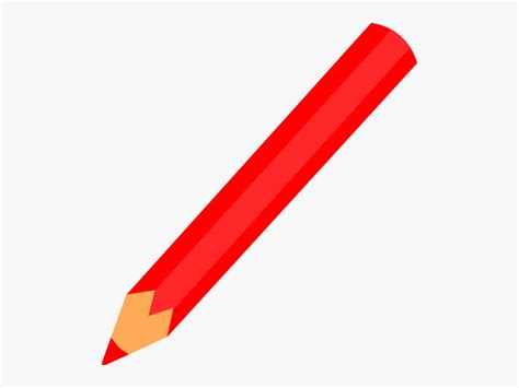 Pencil Red Clip Art At Clker Red Stripe Transparent Background Free