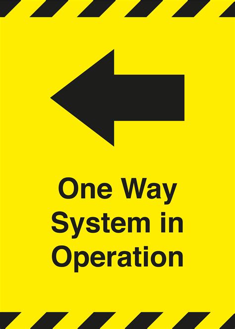 One Way System Sign Left Fyi Safety Signage