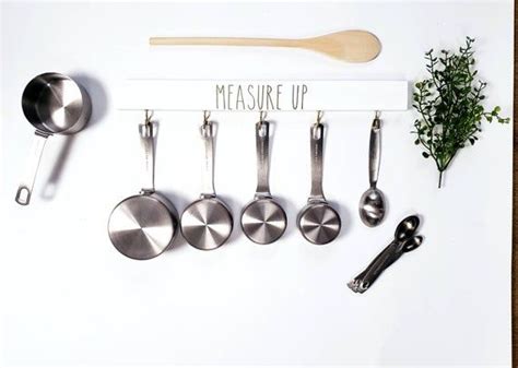 Measuring Cup And Spoon Holder White And Gold Foil Etsy In 2020