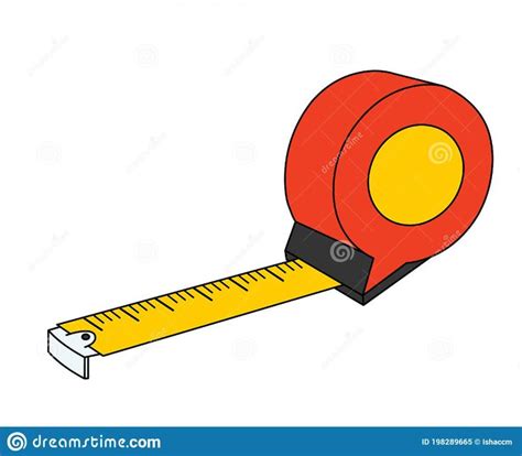 Measuring Tape Clip Art Illustration Vector Isolated Stock Vector