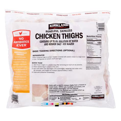 Kirkland Signature Boneless Skinless Chicken Thighs 65 Lb Shipt