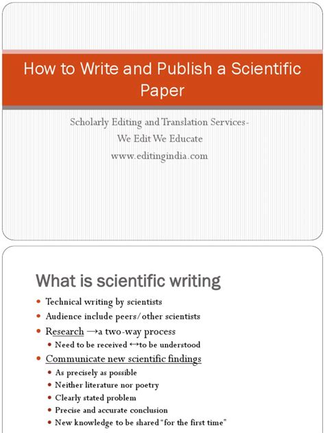How To Write And Publish A Scientific Paper Science Scientific Method