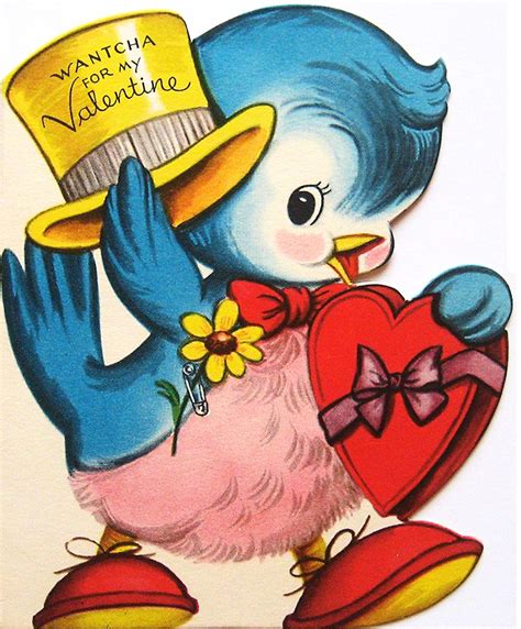 Vintage Blue Bird Valentine Clip Art Image Png And  Image Etsy