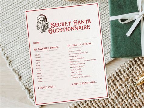 Secret Santa Gift Tag Printable Secret Santa Gift Tag Template Secret