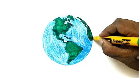Sketch Planet Earth Drawing How To Draw Earth Video Step By Step