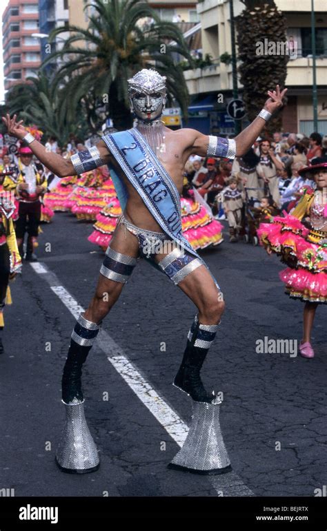 Drag Queen Carnival Parade In Santa Cruz Tenerife Island Canary
