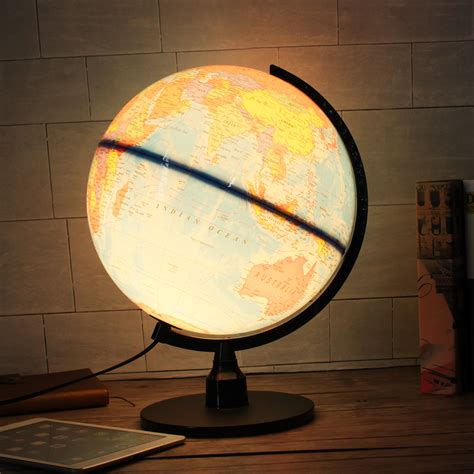 Universal Led World Globe Rotating Swivel Map Of Earth Atlas Geography