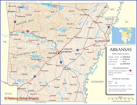 County Map Of Arkansas With Roads
